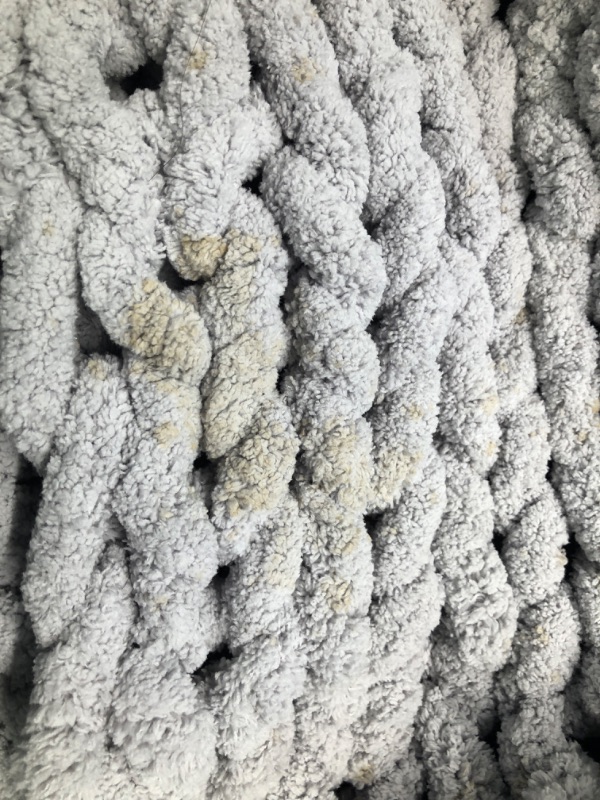 Photo 4 of 
 Luxury Chunky Knit Chenille Bed Blanket  Large Knitted Throw Blanket Warm Soft Cozy Blankets for Cuddling up in Bed, on The Couch or Sofa...
