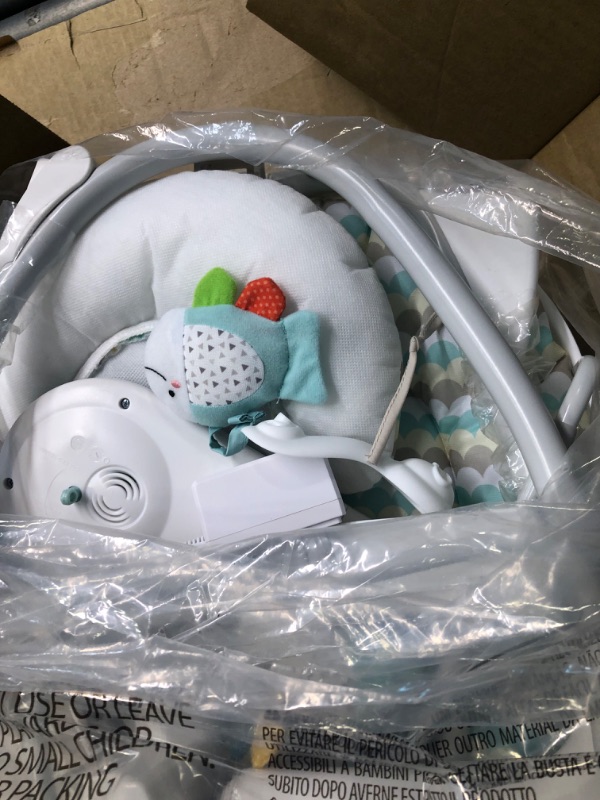 Photo 4 of Vannetgo 3-in-1 Baby Bouncers, Can sit and Lie Down, Brilliant Bouncer,Rocking Bouncer, Soothing Vibration, 3rd Gear Adjustment, Suitable for Babies Boys/Babies Girls/Newborns Baby Light Blue