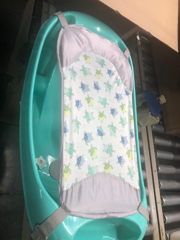 Photo 3 of 
Summer Splish 'n Splash Newborn to Toddler Tub (Aqua) - 3-Stage Tub for Newborns, Infants, and Toddlers - Includes Fabric Newborn Sling, Cushioned.