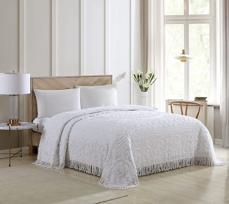 Photo 1 of 
Home Fashions Medallion Chenille Bedspread, King, off white
