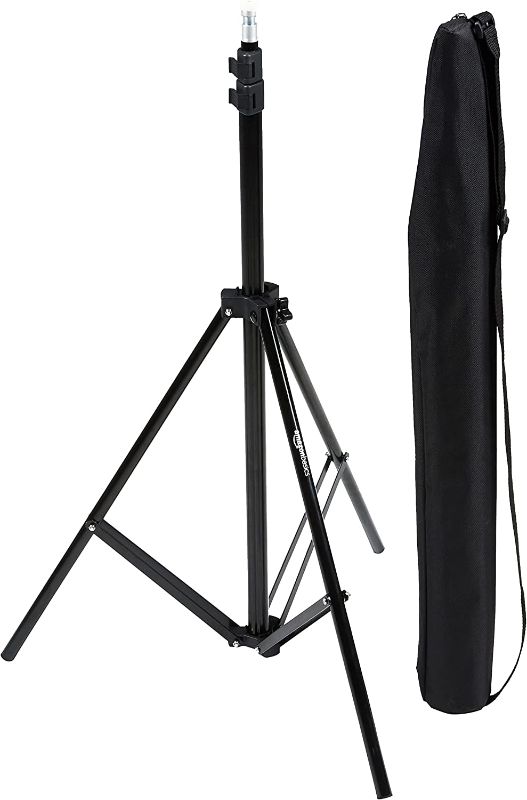 Photo 1 of 
Amazon Basics Aluminum Light Photography Tripod Stand with Case - Pack of 2, 2.8 - 6.7 Feet, 3.66 Pounds, Black