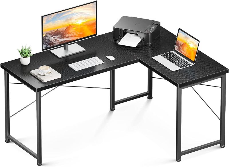 Photo 1 of 
Coleshome 50" L Shaped Desk Computer Desk, L Desk Computer Corner Desk for Home Office Gaming Writing Workstation, Space-Saving, Easy to Assemble
Color:Pure Black