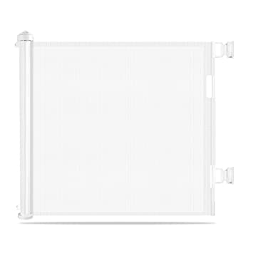 Photo 1 of Retractable Baby Gate Dog Gate - Wiscky Extra Wide Safety Gates for Babies , Easy to Roll and Latch Dogs Gate for Doorways, Stairs, Hallways