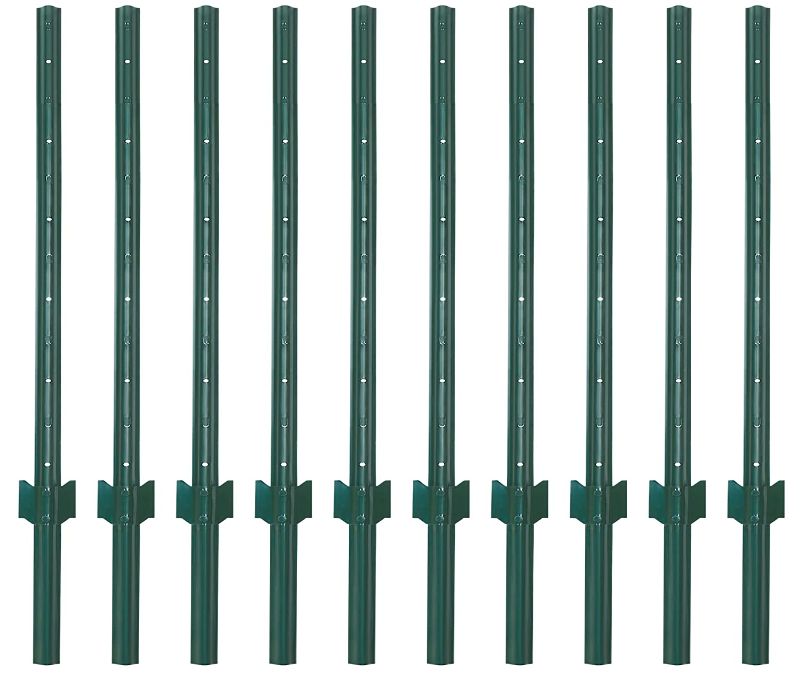 Photo 1 of 
VASGOR 4 Feet Sturdy Duty Metal Fence Post – Garden U Post for Fencing - 10 Pack
Item Package Quantity:10