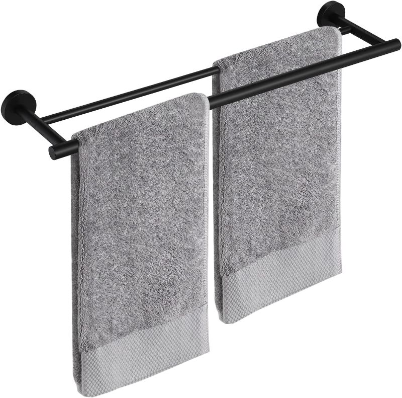 Photo 1 of 
KES Double Towel Bar 36-Inch Black Towel Bar Bathroom Shower Dual Towel Holder Hanger Towel Rod SUS 304 Stainless Steel Wall Mounted Matt Black, A2001S60-BK
Color:Matt Black
