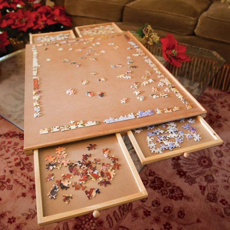 Photo 1 of 
Bits and Pieces –Original Standard Wooden Jigsaw Puzzle Plateau-The Complete Puzzle Storage System 20x28