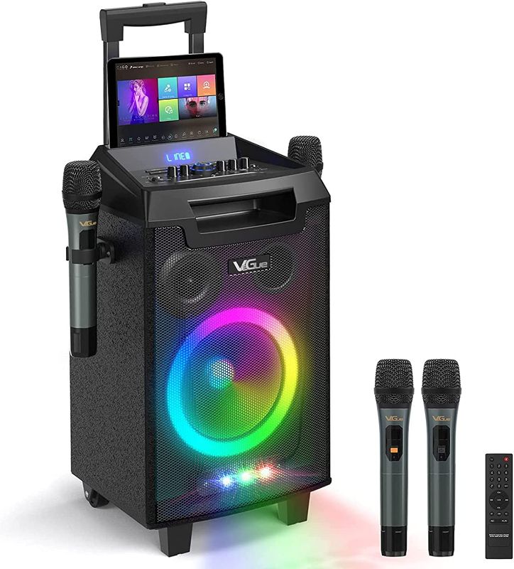Photo 1 of 
VeGue Karaoke Machine, Bluetooth Speaker PA System for Adults & Kids with 2 Wireless Microphones, 8'' Subwoofer, Wireless Singing