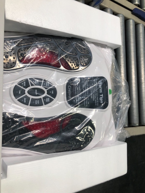 Photo 1 of Foot Stimulator (FSA HSA Eligible) with EMS TENS for Pain Relief and Circulation, Electric Feet Legs Massagers Machine for Neuropathy and Plantar Fasciitis, Nerve Muscle Stimulator with Electrode Pads White