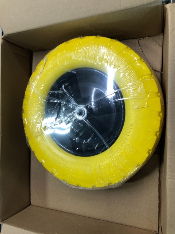 Photo 1 of 
Relaxdays  x Hand Truck Tyre, Non-Flat Solid Rubber Wheels, , Yellow
Color:Yellow