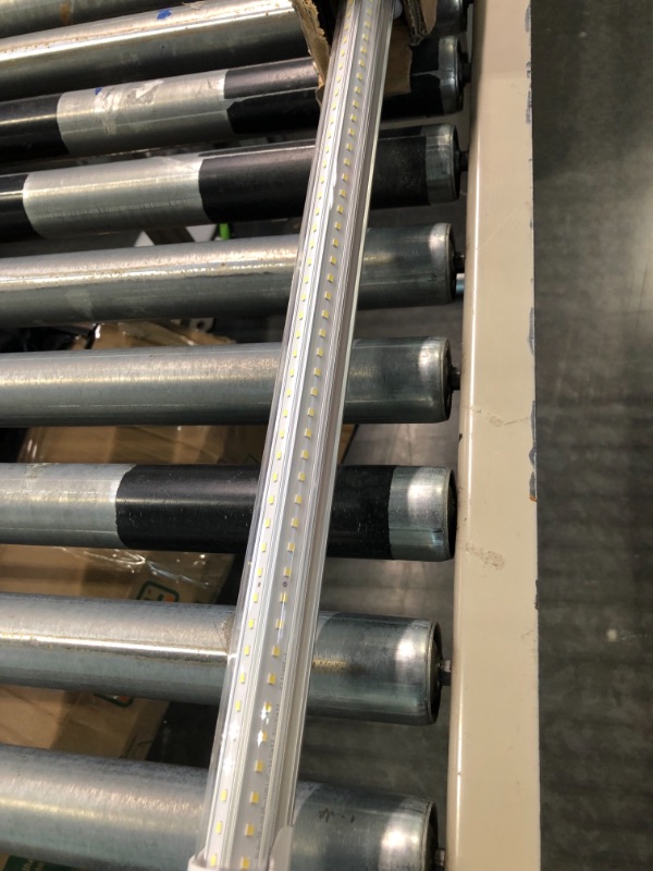 Photo 3 of Monios-L LED Shop Light 4FT 5000K 40W, Linkable Utility Ceiling Lights,V-Shaped 5000lm Daylight,T8 Integrated Fixtures LEDs Tubes, Garage Lighting for Workshop,Work Bench,Basement,Plug & Play 2-Pack 4 Feet