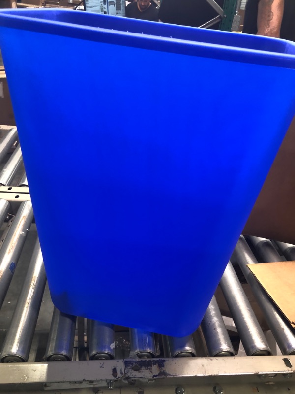 Photo 3 of  10 Gallon Commercial Office Wastebasket, Blue, w/ Recycle Logo, 3-pack 10 GALLON (Pack of 3) BLUE