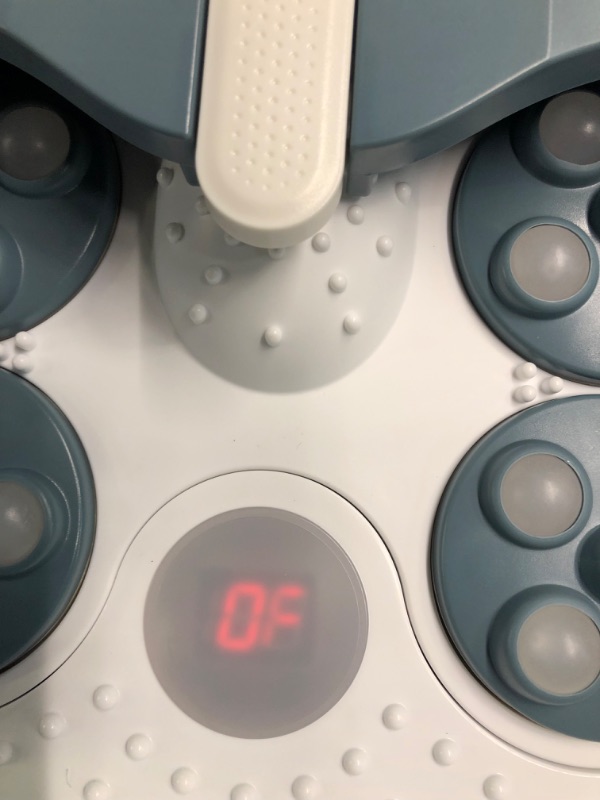 Photo 1 of Rilvva Motorized Foot Spa with Heat, Bubbles and Massage, Collapsible Foot Bath Massager Includes Remote Control, Pedicure Foot Soak Tub for Stress Relief… Blue