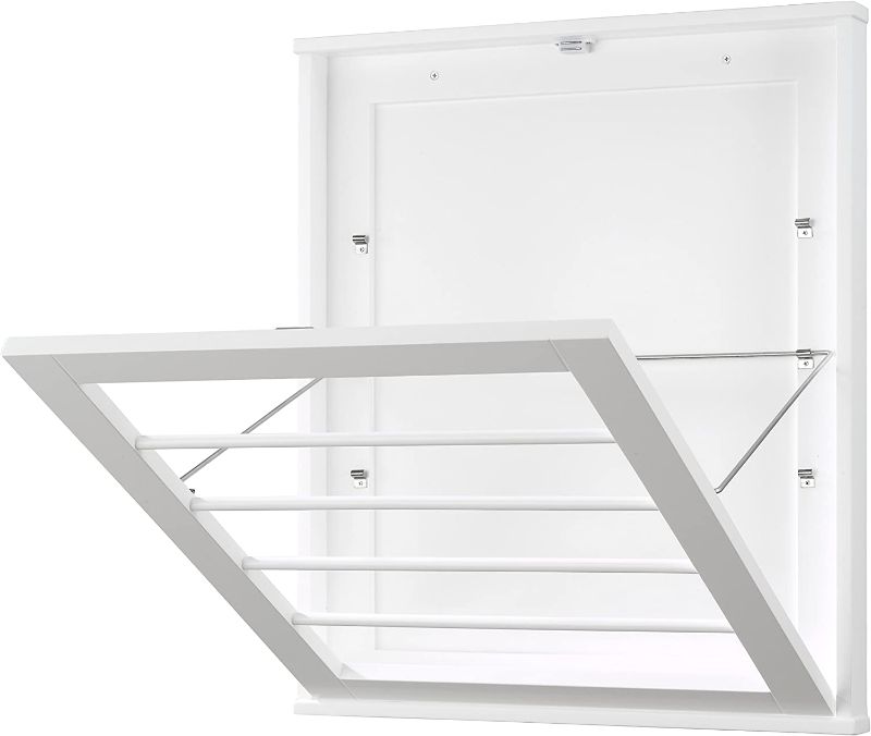 Photo 1 of  Wall Mounted Drying Rack, White
