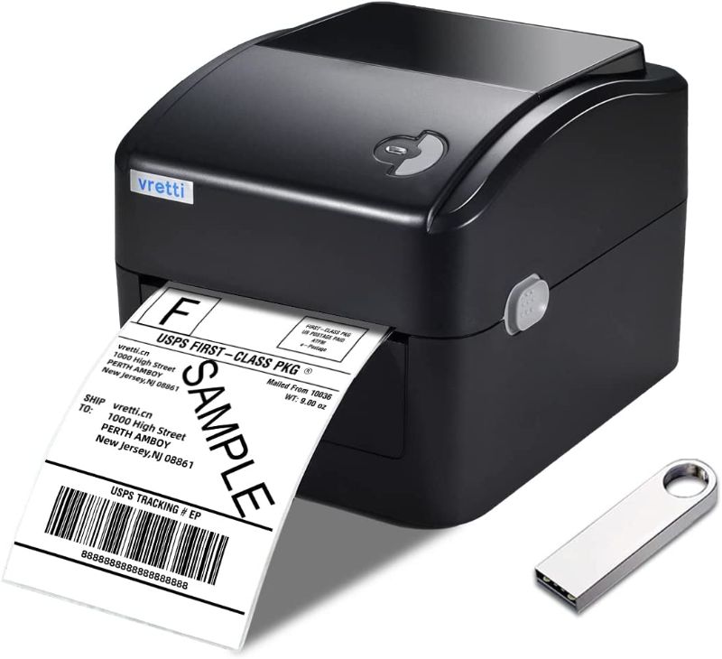 Photo 1 of 
VRETTI Shipping Label Printer, Thermal Label Printer for Shipping Packages, 4x6 Barcode Label Printer for Windows & Mac System, Label Maker Machine...
Color:Black