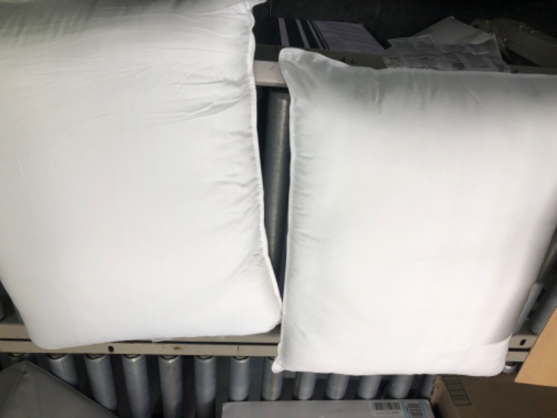 Photo 3 of Amazon Basics Down Alternative Bed Pillows, Medium Density for Back and Side Sleepers - Standard, 2-Pack,white Standard (Pack of 2) Medium Pillow (Pack of 2)