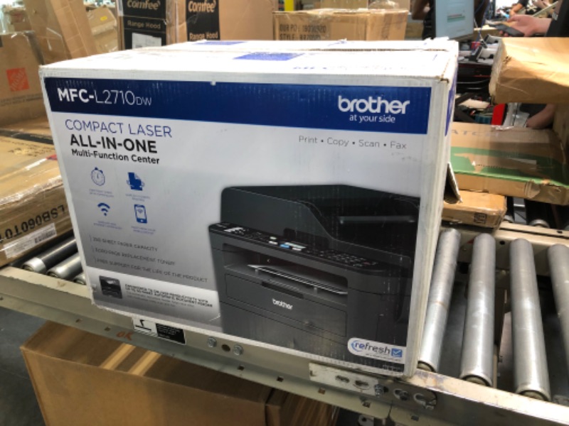 Photo 2 of Brother Monochrome Laser Printer, Compact All-In One Printer, Multifunction Printer, MFCL2710DW, Wireless Networking and Duplex Printing, Amazon Dash Replenishment Ready New Model: MFCL2710DW