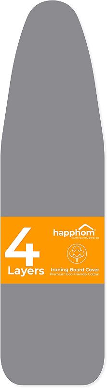 Photo 1 of 
happhom Ironing Board Cover and Pad Extra Thick Heavy Duty Padded 4 Layers, Silver Coated Ironing Board Cover, Non Stick Scorch and Stain