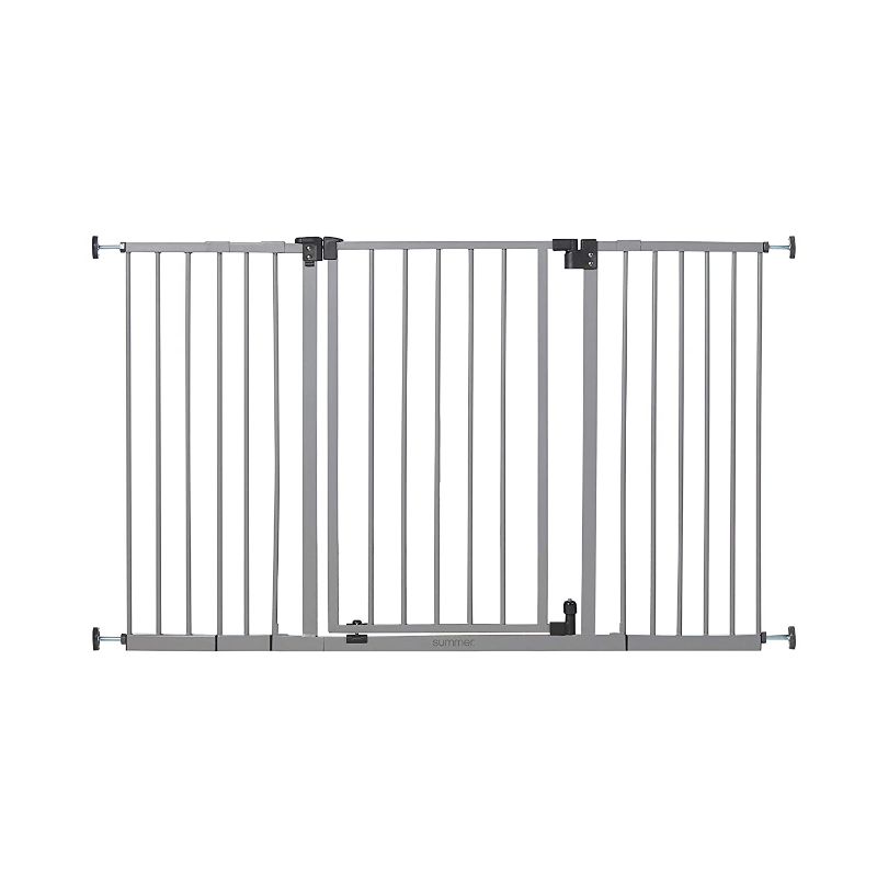 Photo 1 of 
Summer  Secure Space Extra-Wide Safety Gate, 28.5 - 52 Inch Wide, for Doorways & Stairways, Auto-Close & Hold-Open, Grey, Slate
Color:Slate