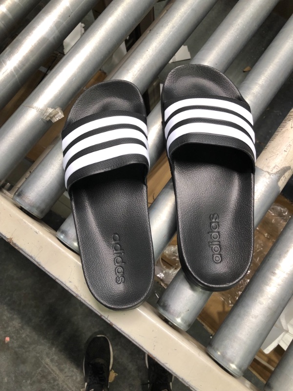 Photo 3 of adidas Unisex-Adult Shower Slide Sandal 8 Core Black/White/Black