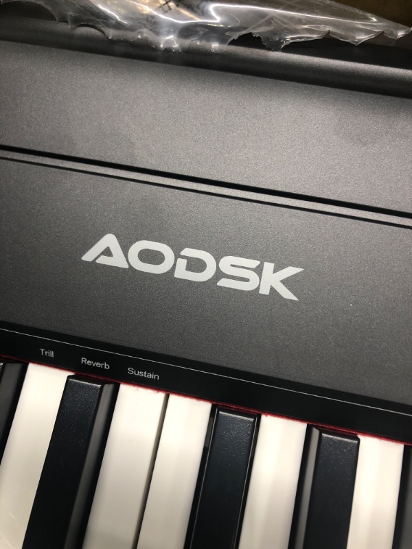 Photo 5 of AODSK 88 Key Full Size Weighted Beginner Digital Piano,Portable Electric Piano with Sustain Pedal,2x25W Speakers,MP3 Function,Black S-200 Digital Piano