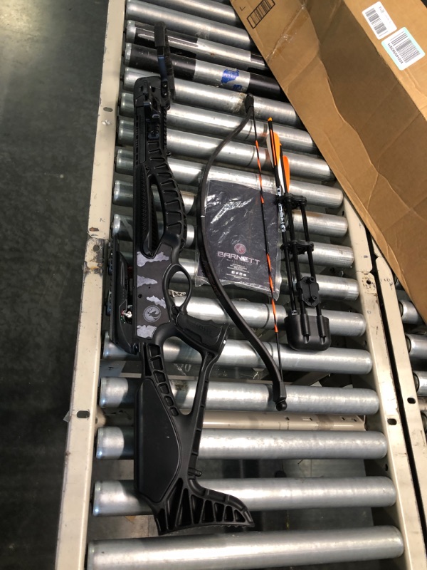 Photo 1 of BARNETT Blackcat Recurve Crossbow Hunting Package, with Red Dot Sight, 2 Arrows, Lightweight Quiver, Shoots 260 Feet Per Second, Black Strike