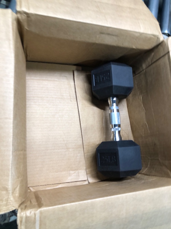 Photo 1 of Amazon Basics Rubber Encased Hex Dumbbell Hand Weight