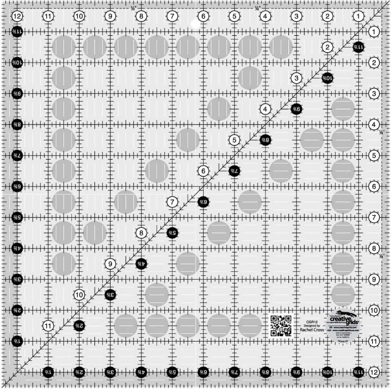 Photo 1 of Creative Grids Quilt Ruler 12-1/2in Square - CGR12