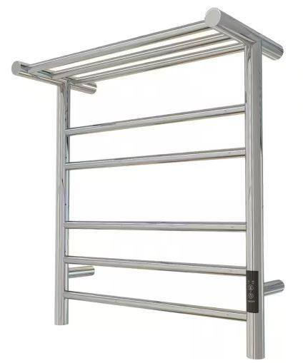 Photo 1 of 5-Bars Stainless Steel Wall Mounted Electric Towel Warmer Rack with Top Shelf in Polished Silver...new, just opened for pictures