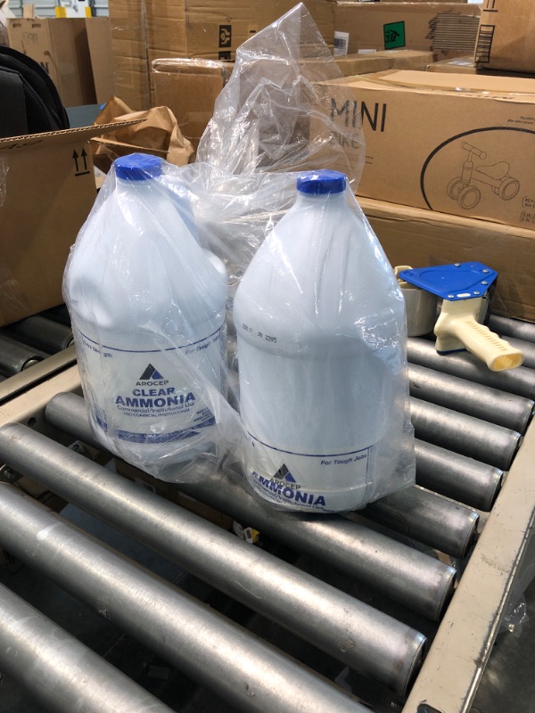 Photo 1 of CPDI Clear Ammonia Cleaner Liquid, 1 Gallon, Multipurpose, Multi-Surface Cleaning Solution Removes Grease, Hard Water Stains, and Odors, Kitchen and Bathroom Use One Size, qty 2