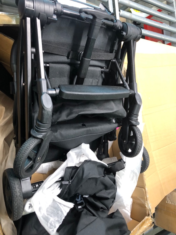 Photo 1 of Mompush Wiz 2-in-1 Baby Stroller with Bassinet Mode - Foldable Infant Stroller to Explore More as a Family - Toddler Stroller with Reversible Stroller Seat - Travel System Compatible Stroller Black