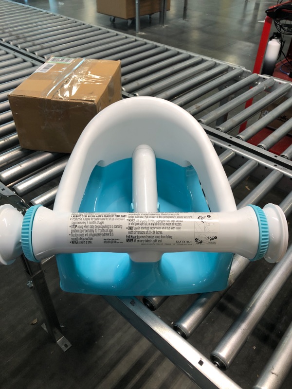 Photo 1 of Summer My Bath Seat (Aqua) - Baby Bathtub Seat for Sit-Up Bathing, Provides Backrest Support and Suction Cups for Stability - This Baby Bathtub is Easy to Set-Up, Remove, and Store