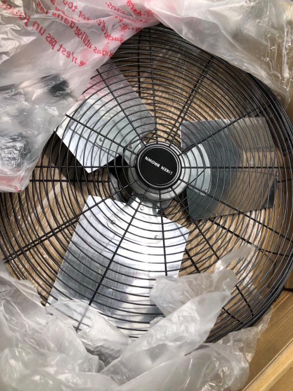 Photo 2 of KEN BROWN 20 Inch Industrial Oscillating Wall Mount Fan 5500CFM,Heavy Duty,High Velocity,3- Speed,Black