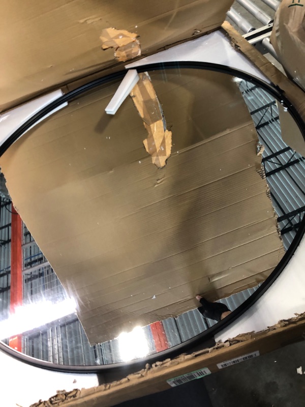Photo 2 of Black rim 40x40 round circle mirror