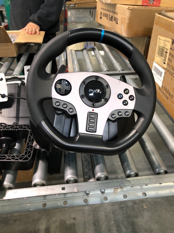 Photo 3 of PC Steering Wheel PXN V9 270/900°PS4 Steering Wheel Dual-Motor Feedback Driving with Pedals and Shifter game racing wheel for Xbox one/Xbox Series X/S PS3/PS4/N-Switch/PC