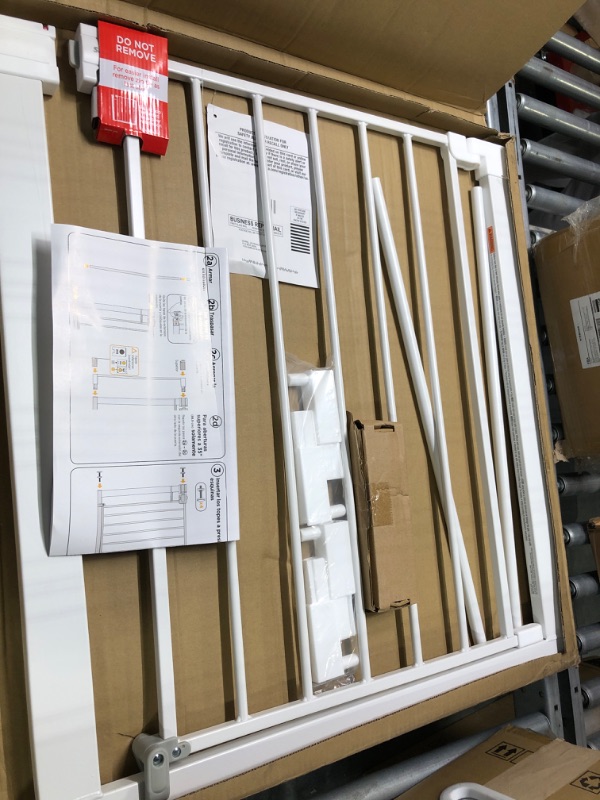 Photo 1 of Safety 1st Easy Install 28" High Walk Thru Gate, Fits Between 29" and 38" 38x28 Inch (Pack of 1) Original Size White