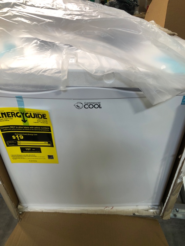 Photo 2 of Commercial Cool CCUK12W 1.2 Cu. Ft. Upright Freezer with Adjustable Thermostat Control and R600a Refrigerant, White 1.2 CF Freezer