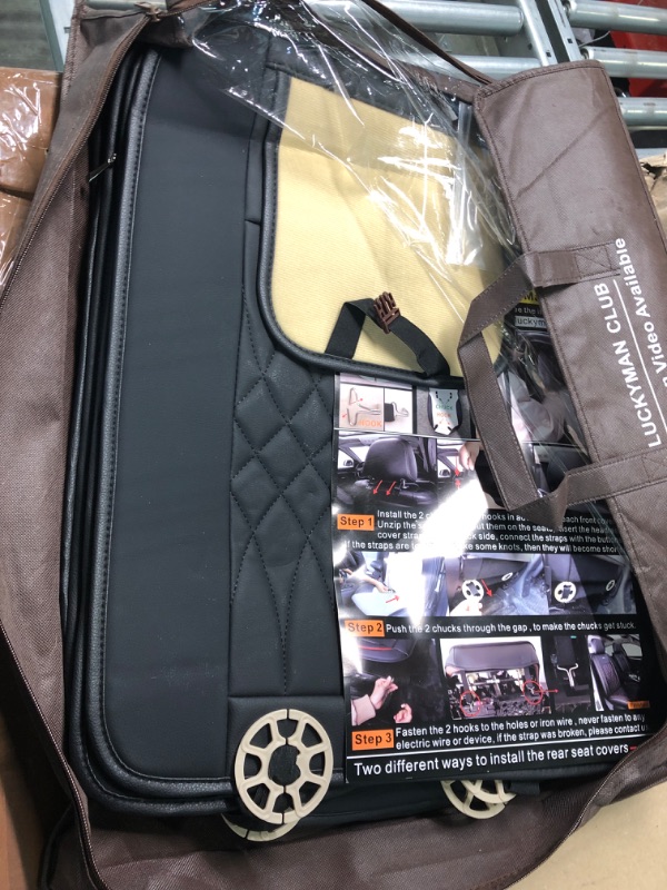 Photo 1 of LUCKYMAN CLUB Rear Seat Covers Fit Most Sedan SUV Truck - Fit for Tacoma CRV Accord Elantra (Rear Seat of Black)