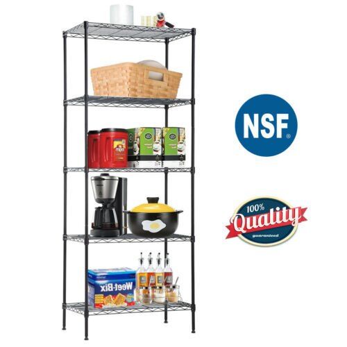 Photo 1 of Wire Shelving Unit Steel Large Metal Shelf Organizer Garage Storage Shelves Heavy Duty NSF Commercial Grade Utility Storage Metal Layer Rack for Kitch

