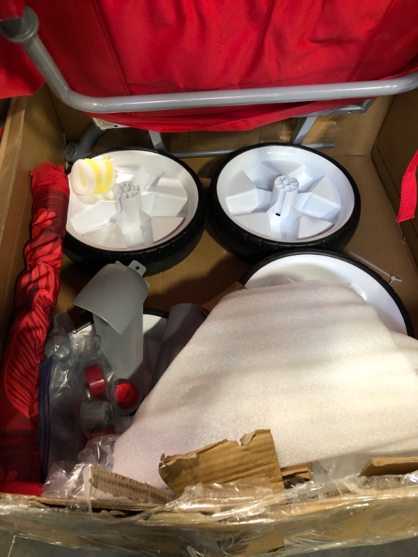 Photo 1 of Radio Flyer Beach & Boardwalk Wagon, Folding Beach Cart, Ages 1.5+, Red Beach Wagon