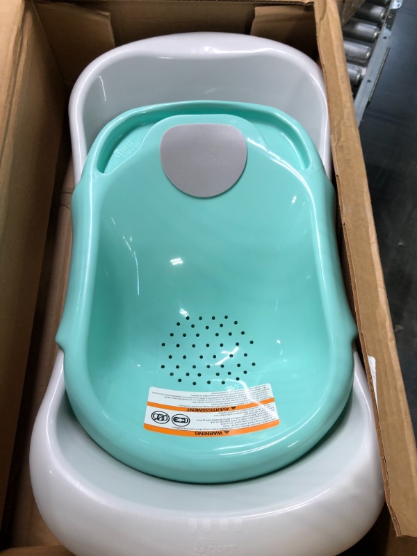 Photo 1 of 4-in-1 Grow-with-Me Bath Tub by Frida Baby Transforms Infant Bathtub to Toddler Bath Seat with Backrest for Assisted Sitting in Tub