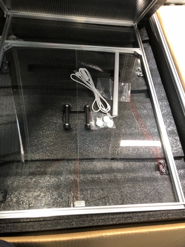 Photo 4 of UNIDO 3D Printer Enclosure Polycarbonate Kit for Ender 3/3 V2/ 3 PRO-Fireproof & Dustproof Tent Constant Temperature Protective Cover 20.5" D x 24.5" W x 28.8" H PC-Enclosure