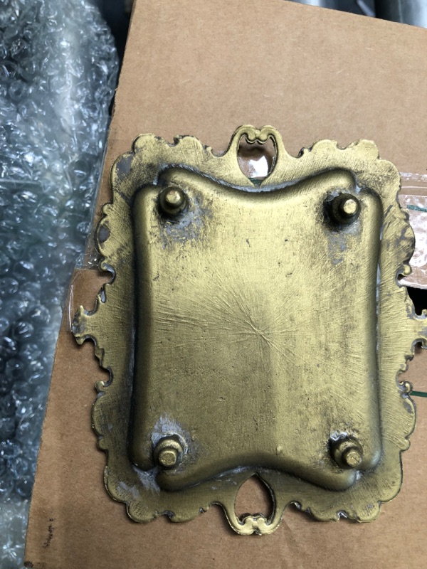 Photo 1 of Funly mee Small Antique Trinket Dish Vintage Gold Jewelry Tray, Ring Holder
