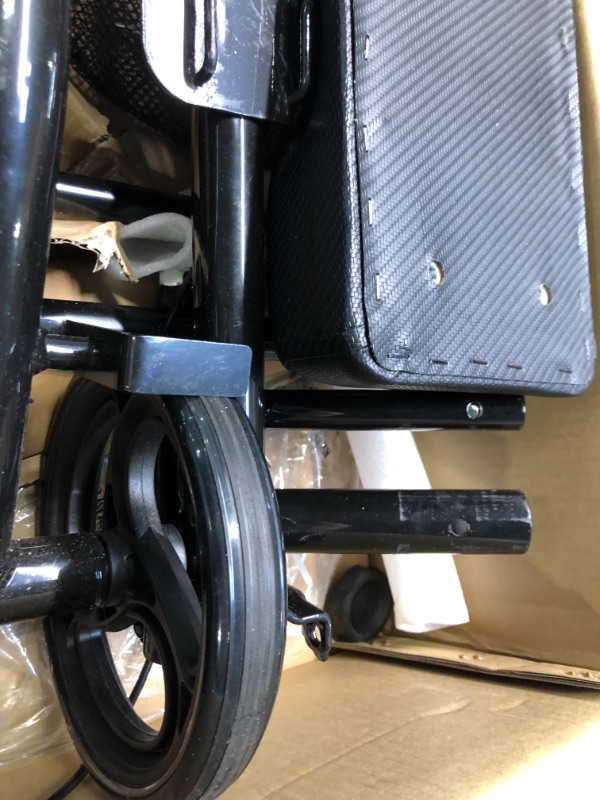 Photo 5 of WINLOVE Black Steerable Knee Walker Roller Scooter with Basket Dual Braking System for Angle and Injured Foot Broken Economy Mobility