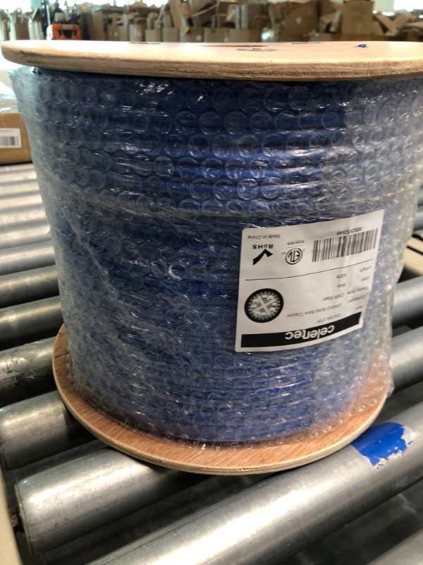 Photo 4 of celertec CAT6A Ethernet Cable, 500ft, 23AWG Solid Bare Copper, UTP Unshielded Twisted Pair, CMR Riser Rated &ETL Listed, 650Mhz/10 Gigabit Network Speed, Category6 Augmented, Bulk Ethernet Cable- Blue 500ft Blue