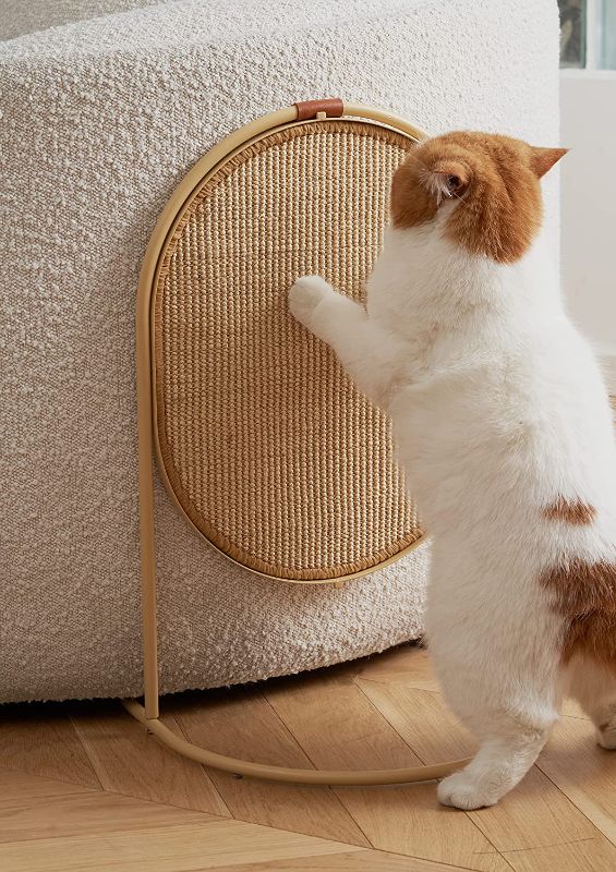 Photo 1 of Cat Scratching Posts, Oviban Three Modes Cat Scratcher, Horizontal/Vertical/Side Table, Furniture Protector.Replaceable Sisal Scratch Pad for Indoor Cats