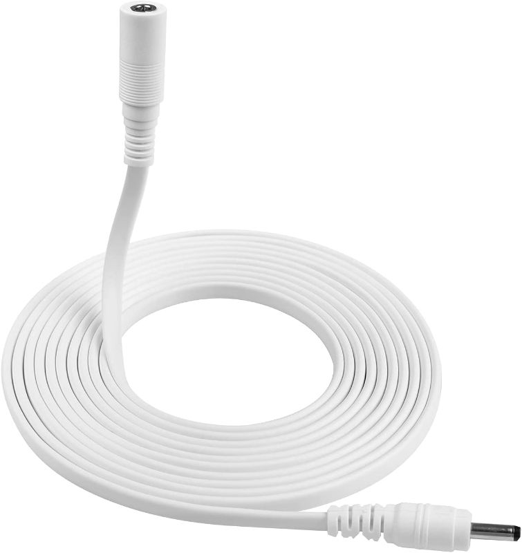 Photo 1 of 10ft Long Extension Power Cord Replacement for Alexa Dot 4th Gen/3rd Gen, Alexa Spot, Show 5-15W Charger Adapter Extender Flat Cable White
