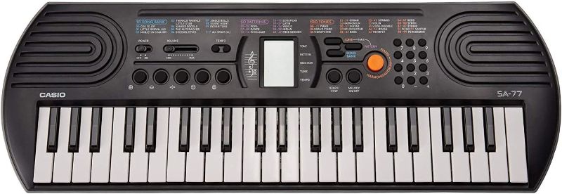 Photo 1 of Casio, 44-Key SA-77 44 Key Mini Personal Keyboard, 44 Key,GRAY GRAY SA-77 Keyboard