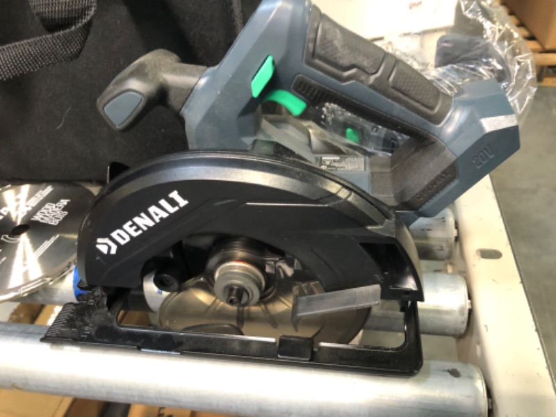 Photo 7 of Amazon Brand - Denali by SKIL 20V Cordless Drill, Reciprocating Saw, Circular Saw, and Work Light with (2) 2.0Ah Lithium Batteries, 2.4A Charger, and Carry Bag 4PC Power Tool Set