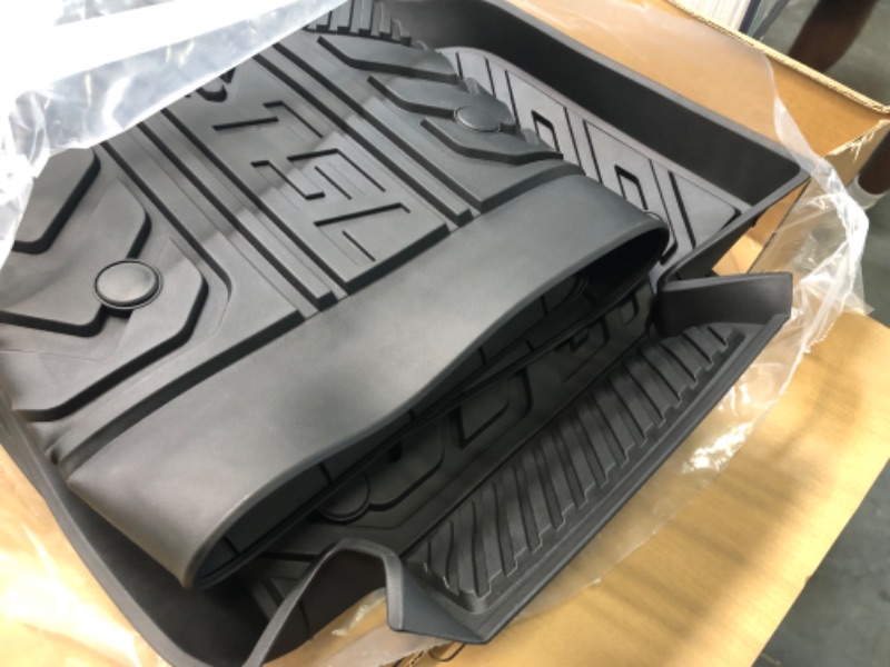 Photo 2 of Pedigree 3D TPE Material Tesla Model Y Floor Mats Set Model Y Full Cover All Weather Rear Trunk Liners Custom Fit Heavy Duty Rubber Odorless Model Y Accessories 2020 2021 2022(Floor+Storage+Cargo Mat)