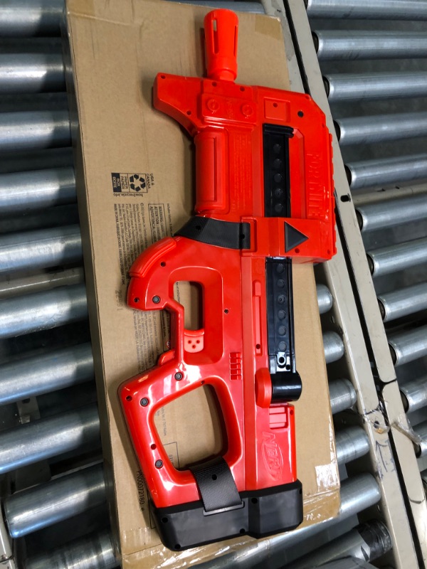 Photo 3 of NERF Fortnite Compact SMG Motorized Blaster, Ultra Red Wrap Design, 8-Dart Internal Clip, 8 Elite Foam Darts, Electric Semi Auto Fortnite Toy Blaster